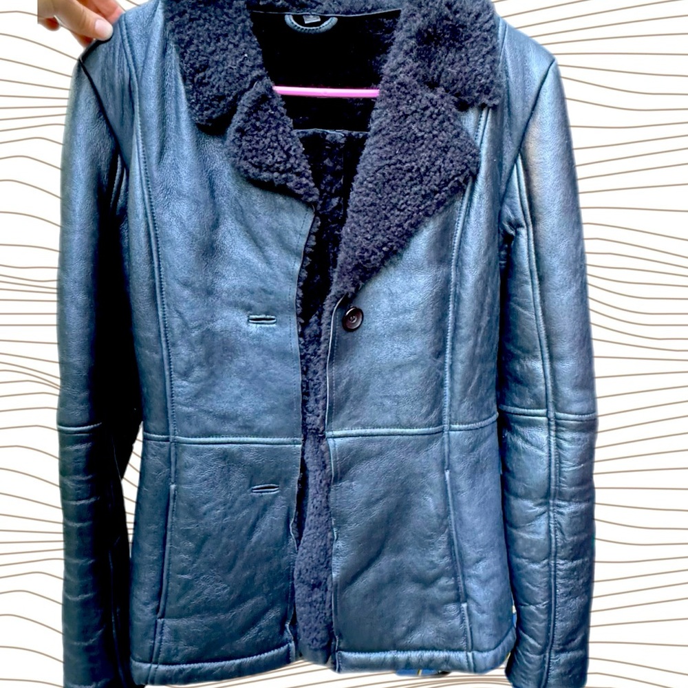 |Weatherproof | Black Lined Genuine Leather Jacket